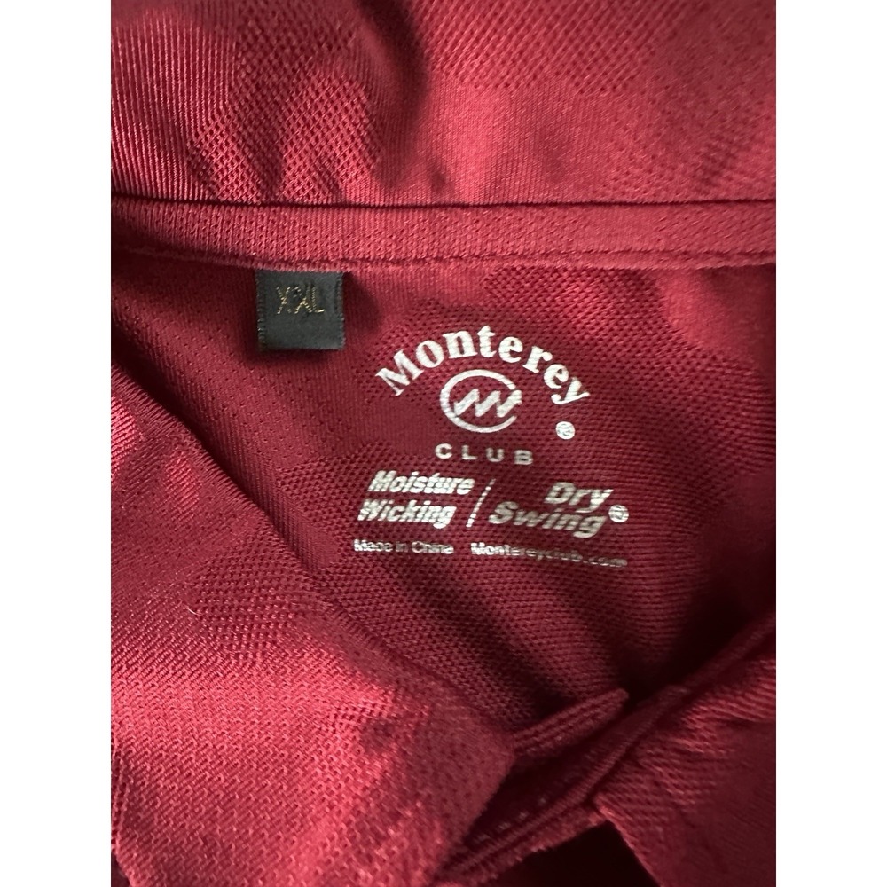 Monterey Club Moisture Wicking Dry Swing+WAIKOLOA Golf Mens Red Polo shirt XXL - Picture 4 of 7
